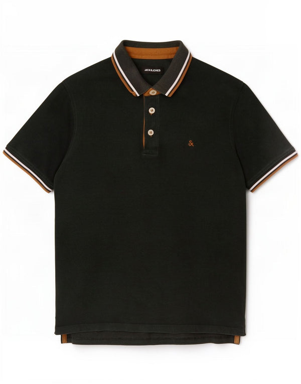 Jack & Jones Mens Polo Shirt Small Green Cotton