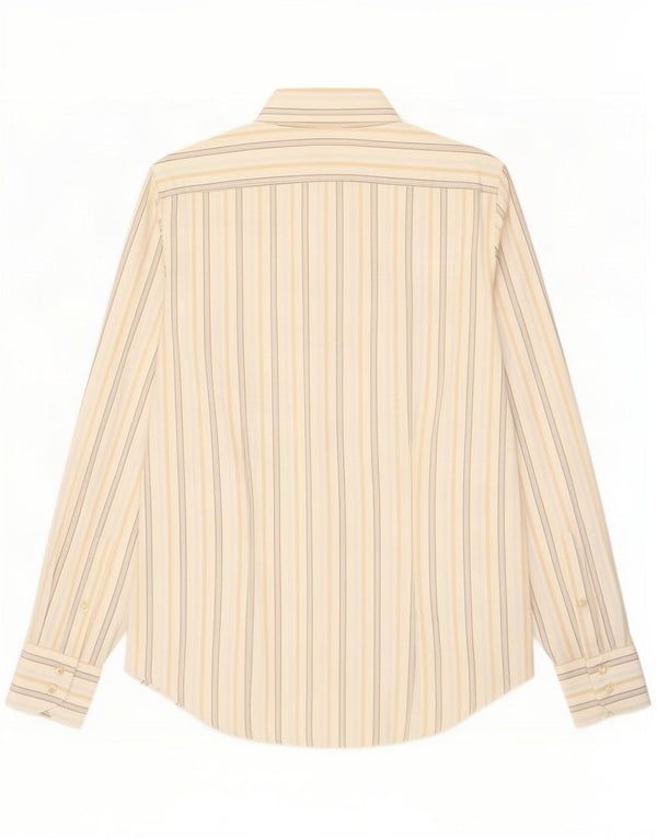 Chemise Benetton pour homme en coton blanc moyen à fines rayures