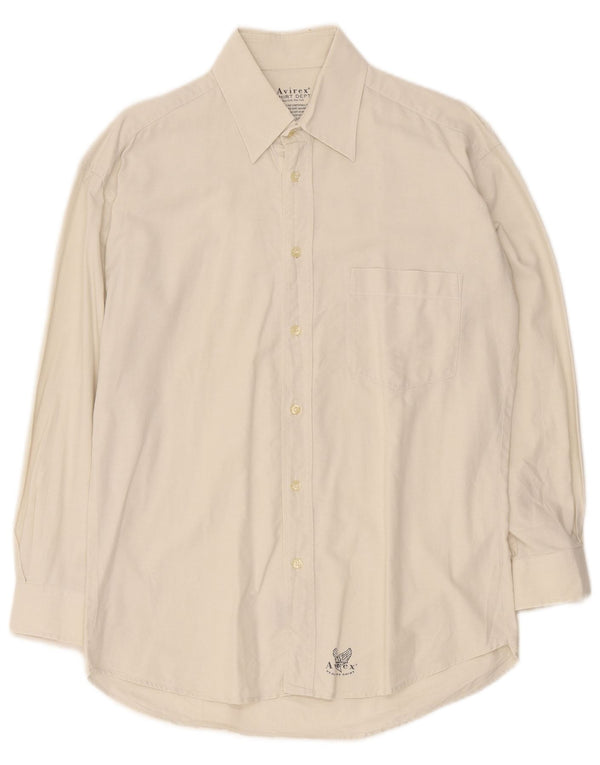 Avirex Chemise Homme Large Coton Blanc Cassé