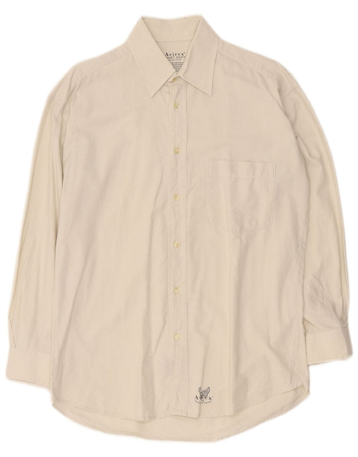Avirex Chemise Homme Large Coton Blanc Cassé