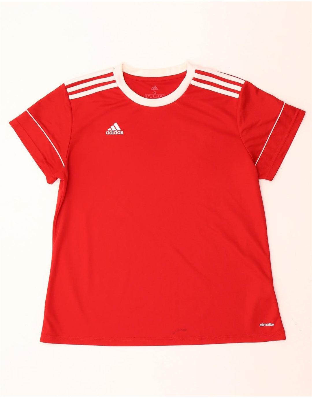 ADIDAS Femmes Climalite T-Shirt Top UK 20/22 XL Rouge Polyester