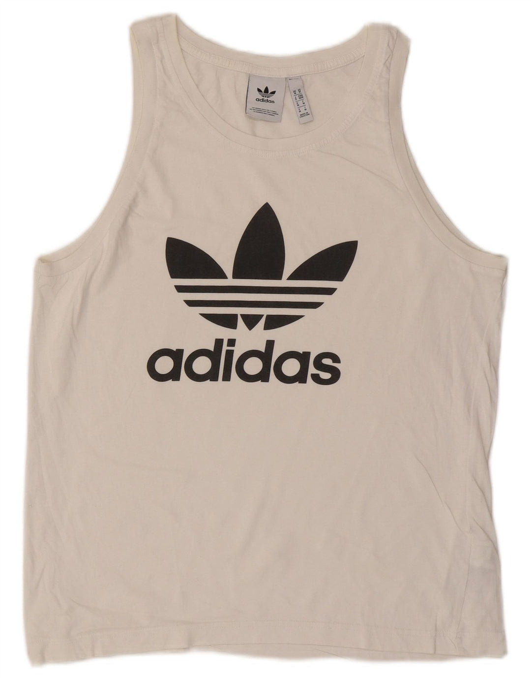 Adidas Débardeur graphique pour homme en coton blanc moyen