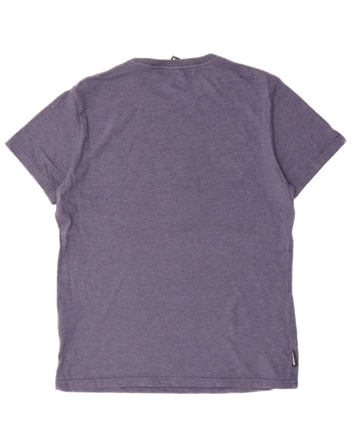 SUPERDRY T-Shirt Graphique Homme Top XL Bleu Coton