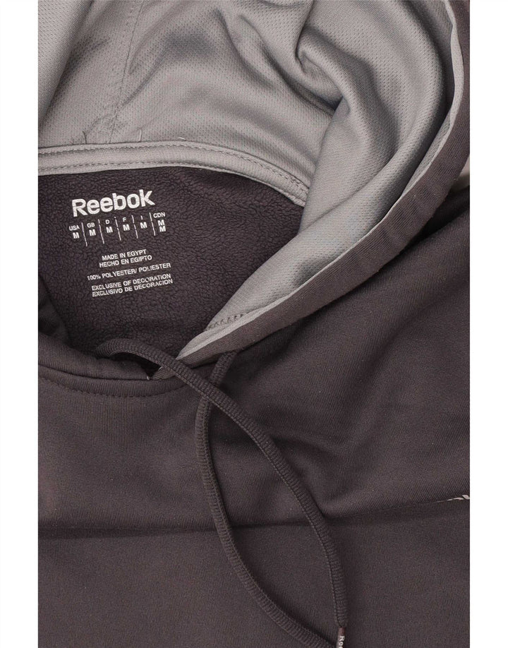 Reebok Pull à capuche homme gris moyen polyester