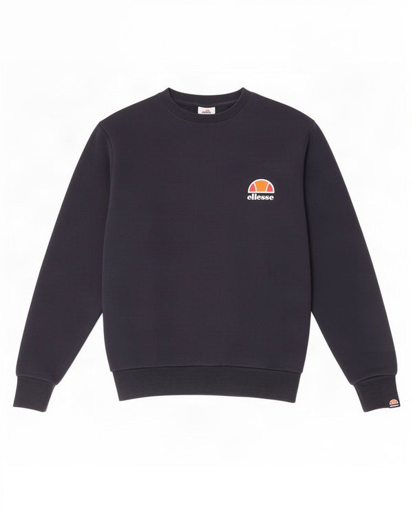 Ellesse Womens Sweatshirt Jumper UK 12 Medium Navy Blue Cotton Retro