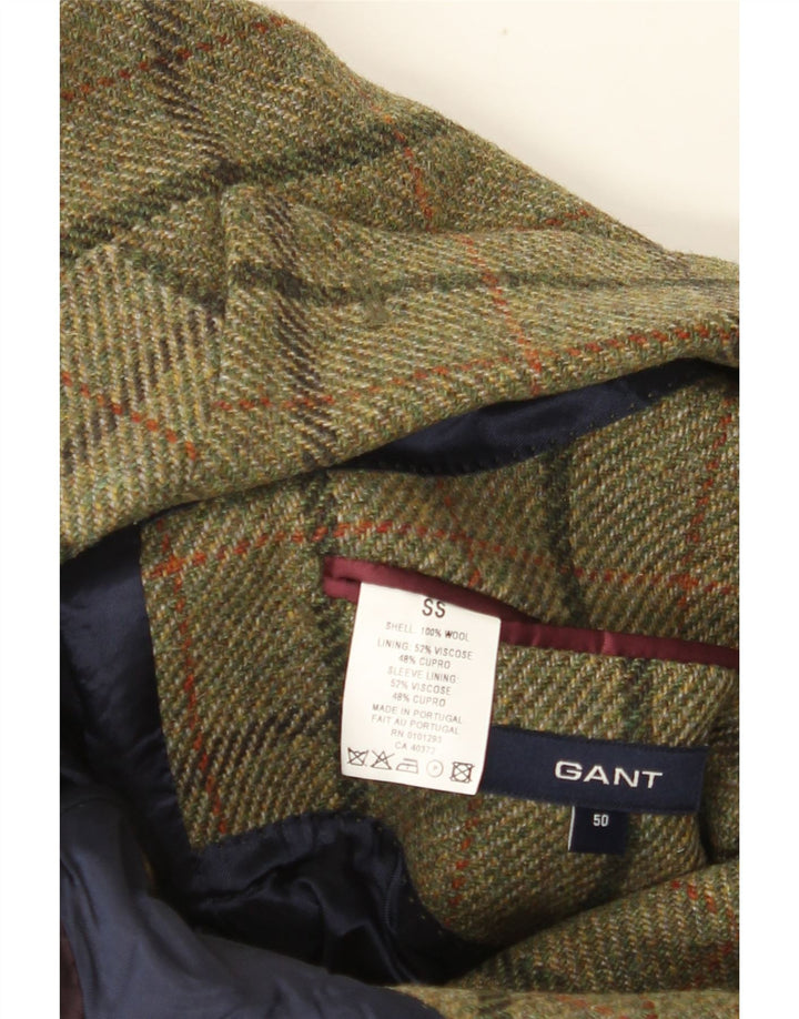 Gant Veste Blazer 3 Boutons Homme IT 50 Large Kaki Check Laine
