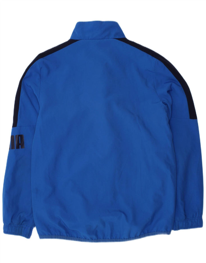 PUMA Veste de survêtement graphique pour garçon 7-8 ans Bleu colour block