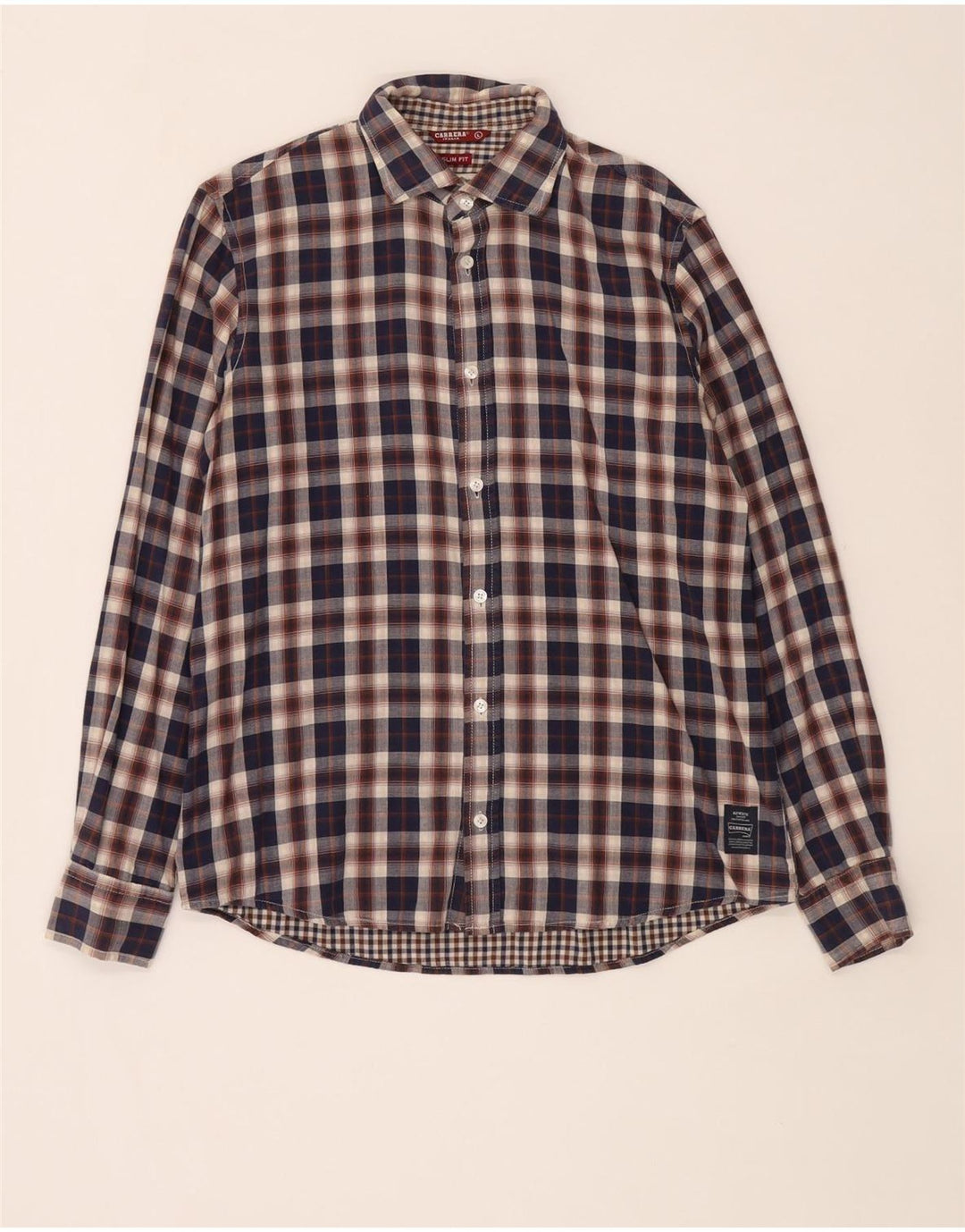 Carrera Chemise Slim Fit pour hommes à carreaux bleu marine