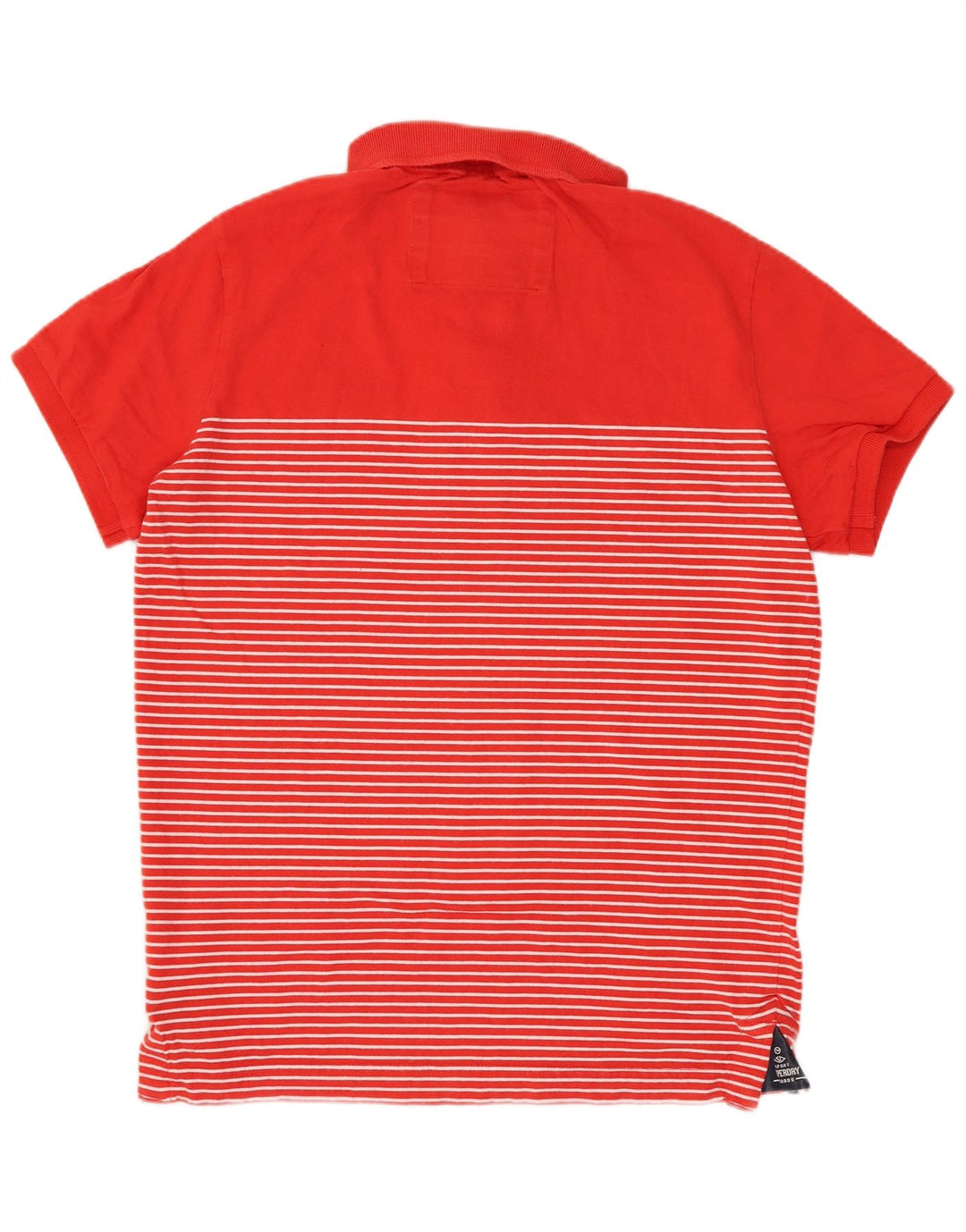 Superdry Polo Homme Rayé Rouge Moyen Coton