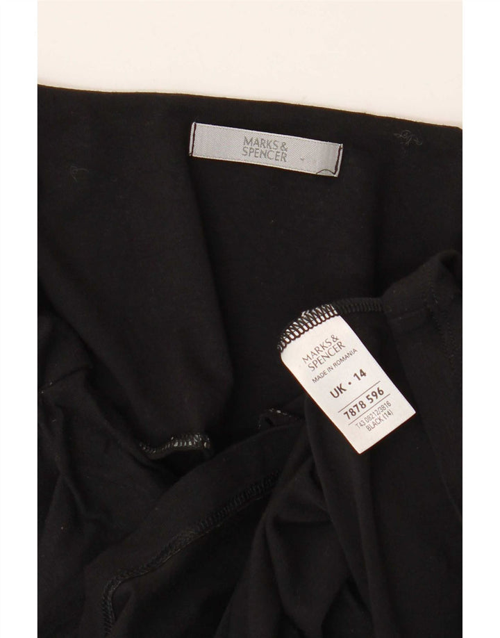 Marks & Spencer Haut court à caraco pour femme UK 14 Viscose noir moyen