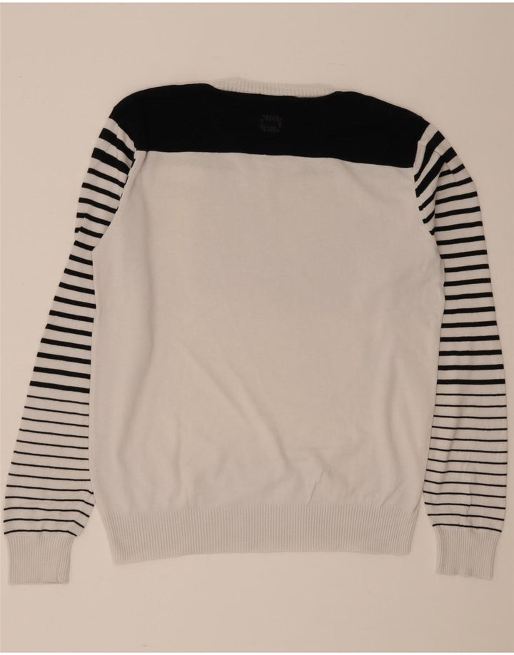 Jack & Jones Pull Col V Homme Large Blanc Colorblock