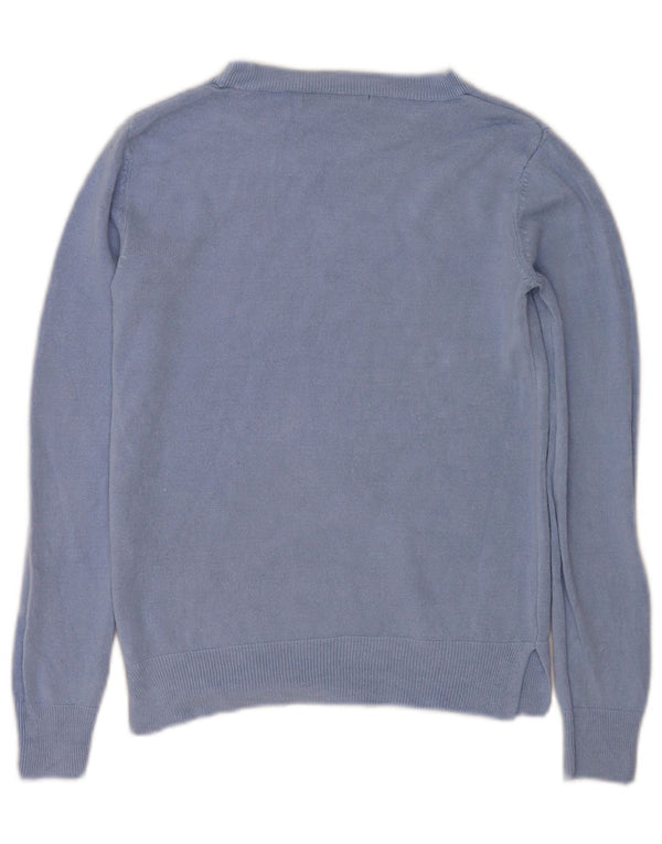 Marks & Spencer Pull surdimensionné à col bateau pour femme UK 6 XS Bleu