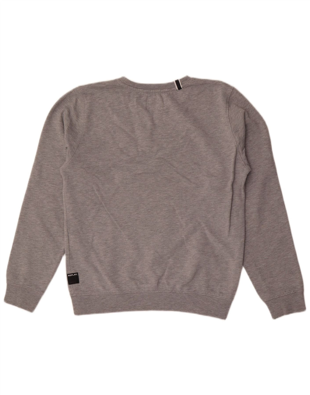Replay Sweat-Shirt Graphique Homme Gris Moyen Moucheté Coton