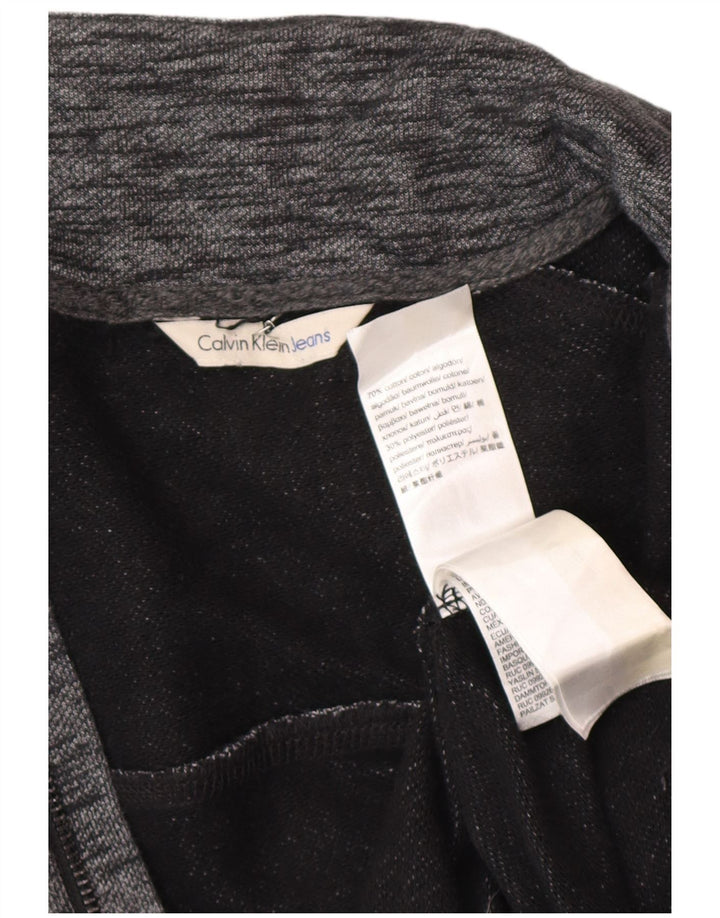 CALVIN KLEIN JEANS Veste de Survêtement Homme Large Gris Moucheté Coton