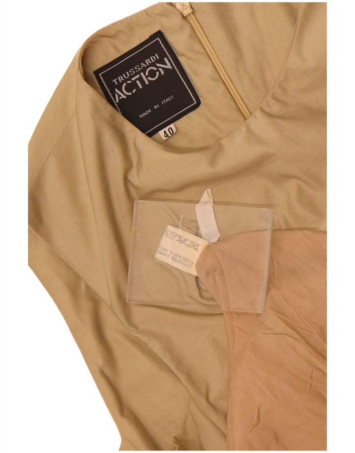 Trussardi Robe Fourreau Sans Manches IT 40 Petit Beige Polyamide |