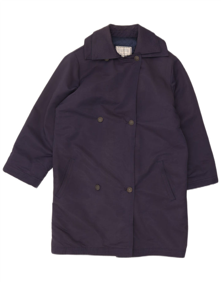 Versus By Gianni Versace Manteau croisé pour femme IT 42 Bleu marine moyen