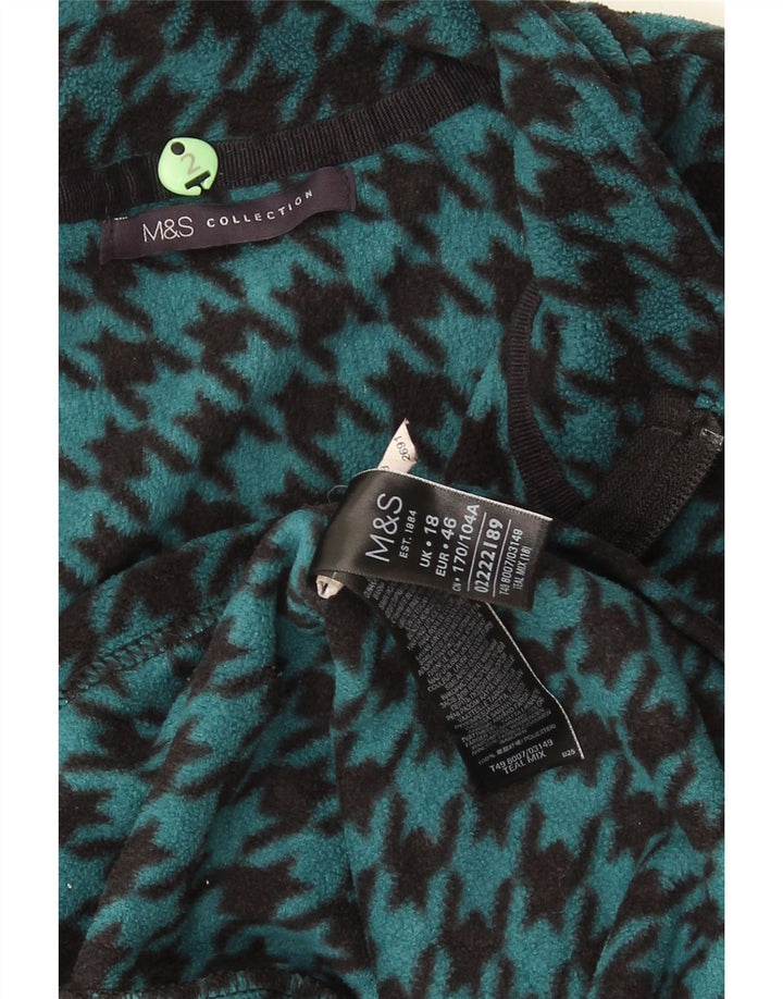 Marks & Spencer Veste polaire pour femme UK 18 XL Pied-de-poule Turquoise