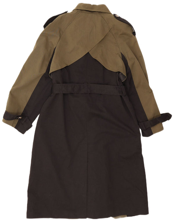 Oasis Trench-Coat surdimensionné pour femme UK 10 Petit Kaki Colorblock Polyester