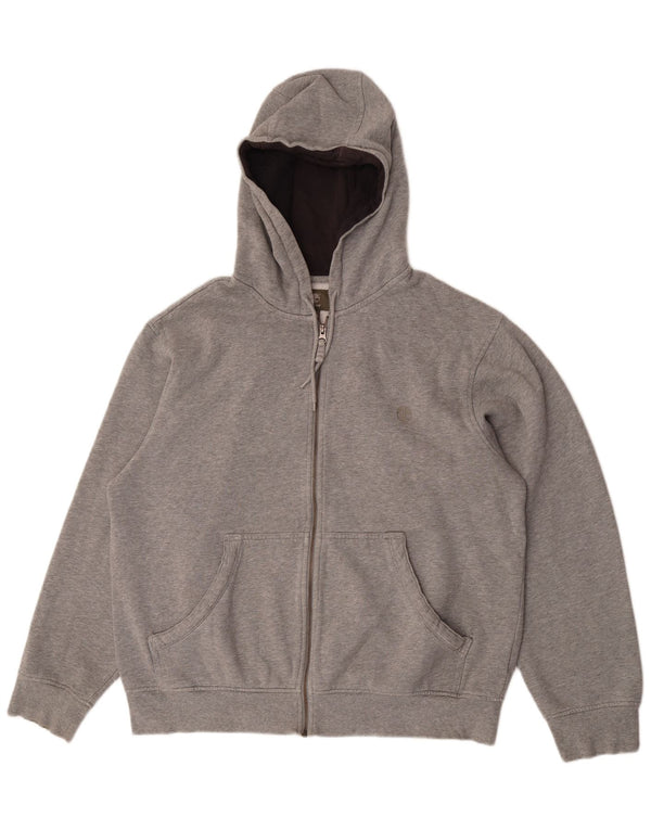 Timberland Pull à capuche zippé coupe régulière pour homme 2XL Gris Coton
