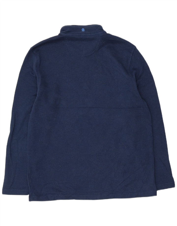 Izod Sweat-shirt col zippé pour homme XL Bleu marine Polyester