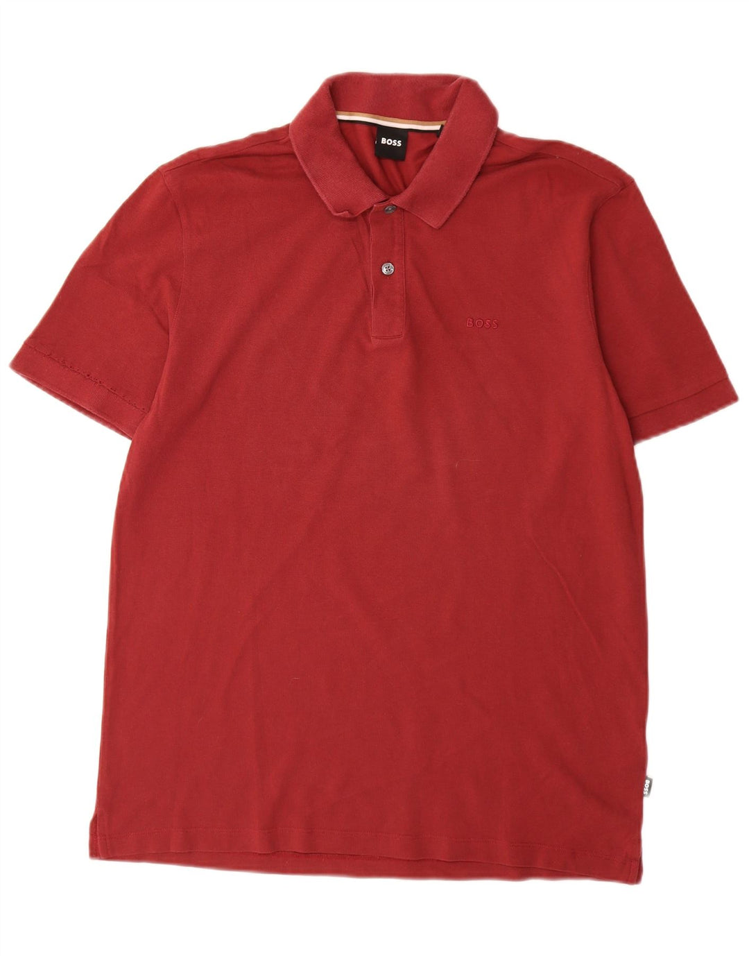 HUGO BOSS Polo Homme Large Bordeaux Coton