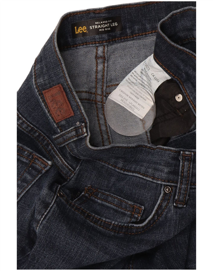 LEE Jean droit taille moyenne pour femme US 6 Medium W30 L30 Bleu marine