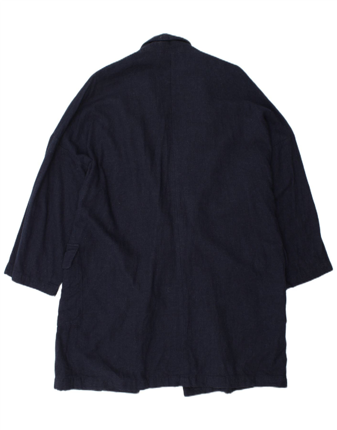 ZARA Manteau surdimensionné pour femme UK 16 Large Bleu marine Viscose