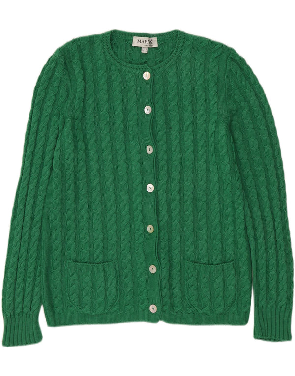 Marya Cardigan Femme Pull UK 20 2XL Vert Laine Mérinos