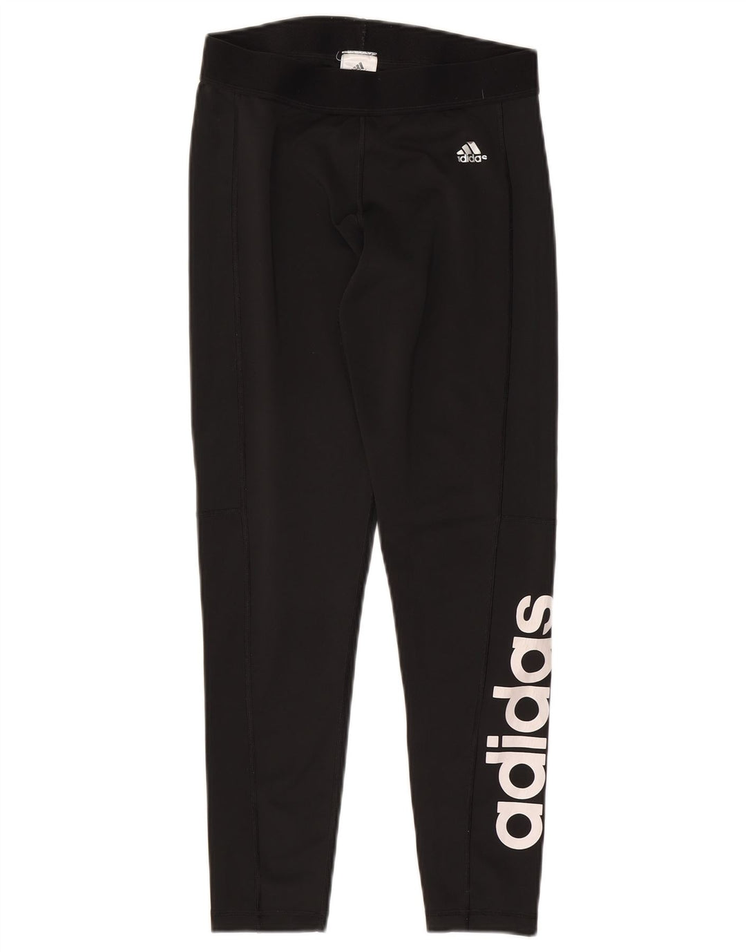 Adidas Leggings graphiques pour femmes UK 12/14 Polyester noir moyen