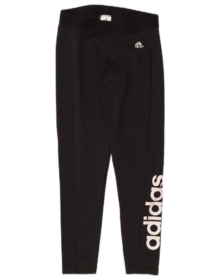 Adidas Leggings graphiques pour femmes UK 12/14 Polyester noir moyen
