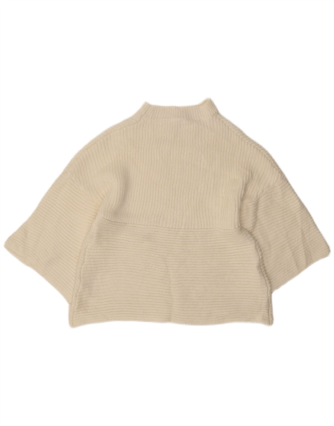 Cooper Pull à manches 3/4 et col roulé pour femme UK 8 Small Blanc