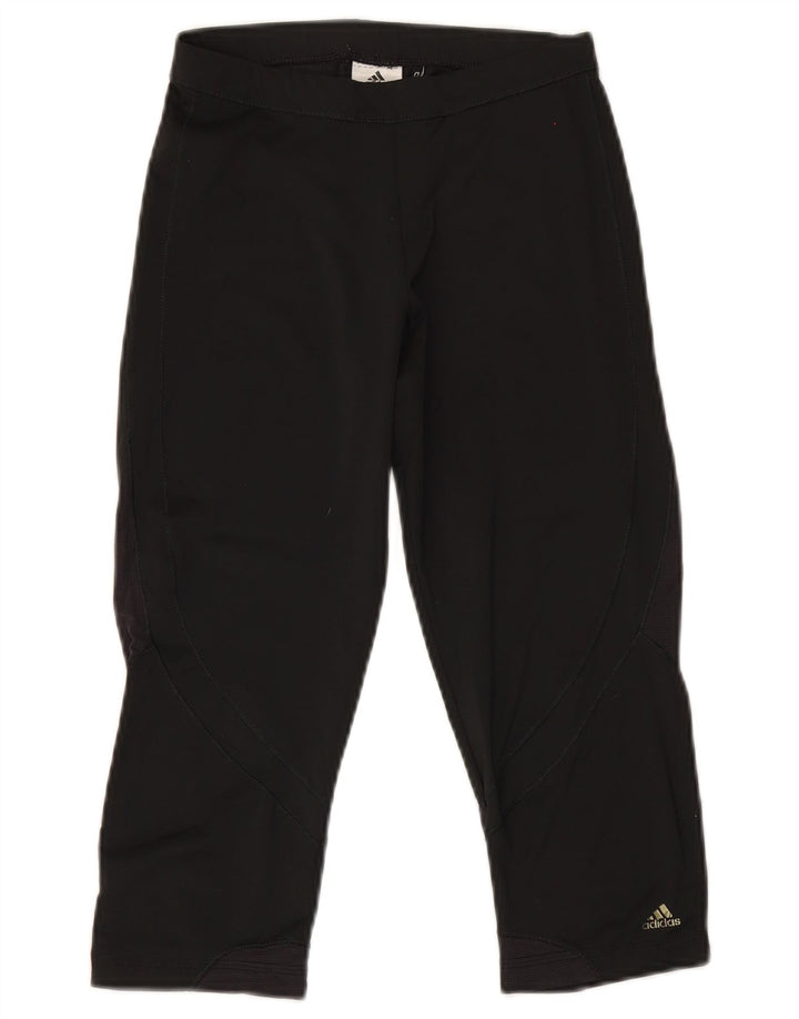 Adidas Femmes Climacool Capri Leggings UK 10 Petit Noir Polyester