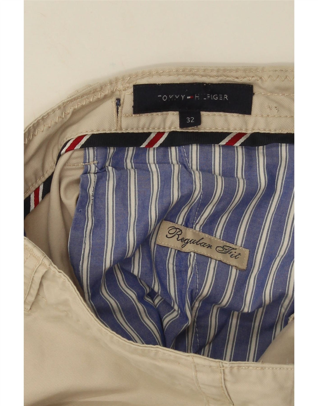 Tommy Hilfiger Short Chino Coupe Regular Homme W32 Beige Moyen