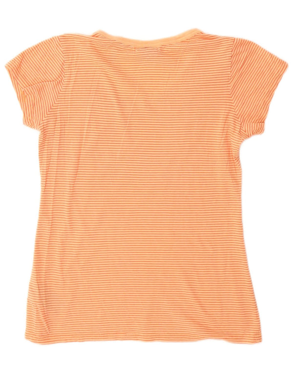 G-Star T-shirt pour femme en coton à fines rayures orange moyen UK 12