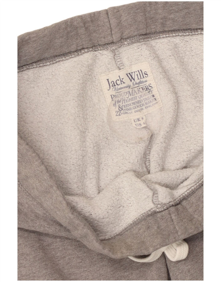 JACK WILLS Pantalon de survêtement graphique pour femme Joggers UK 8 Small Gris