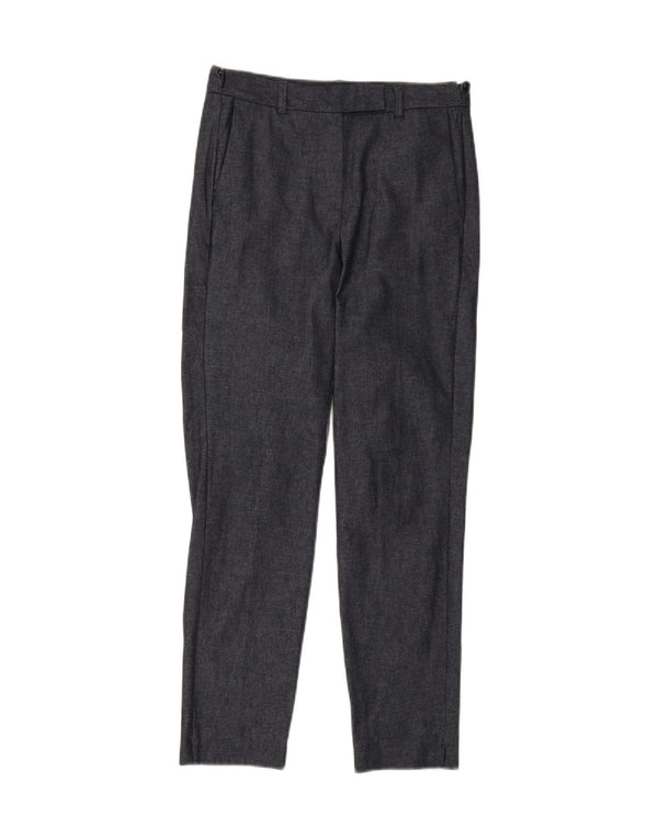 Marks & Spencer Pantalon de costume droit pour femme UK 8 Small W26 L28 Bleu marine