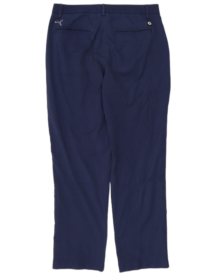 PUMA Pantalon Chino Slim Homme W34 L32 Bleu Marine Polyester