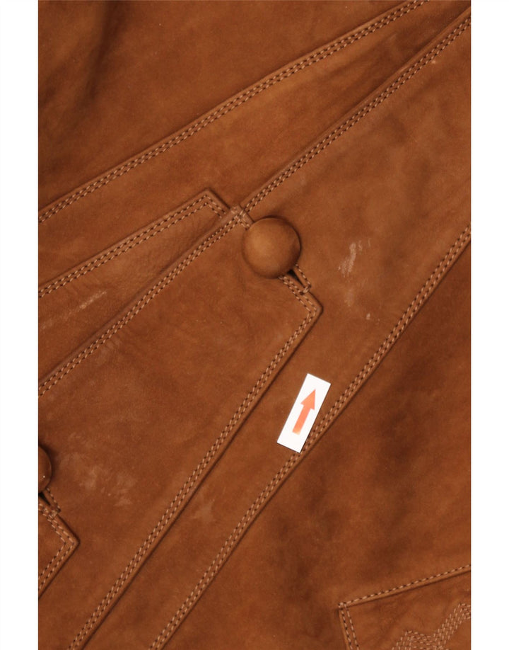 HEITORN Pardessus en Daim Femme EU 46 XL Cuir Marron