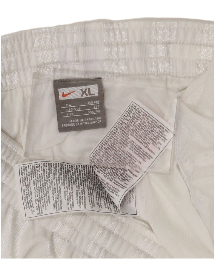 Nike Short de sport pour homme XL en polyester rayé blanc