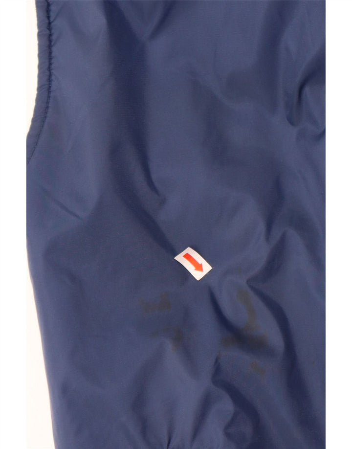 VINTAGE Gilet Réversible Homme UK 38 Moyen Bleu Marine Polyamide