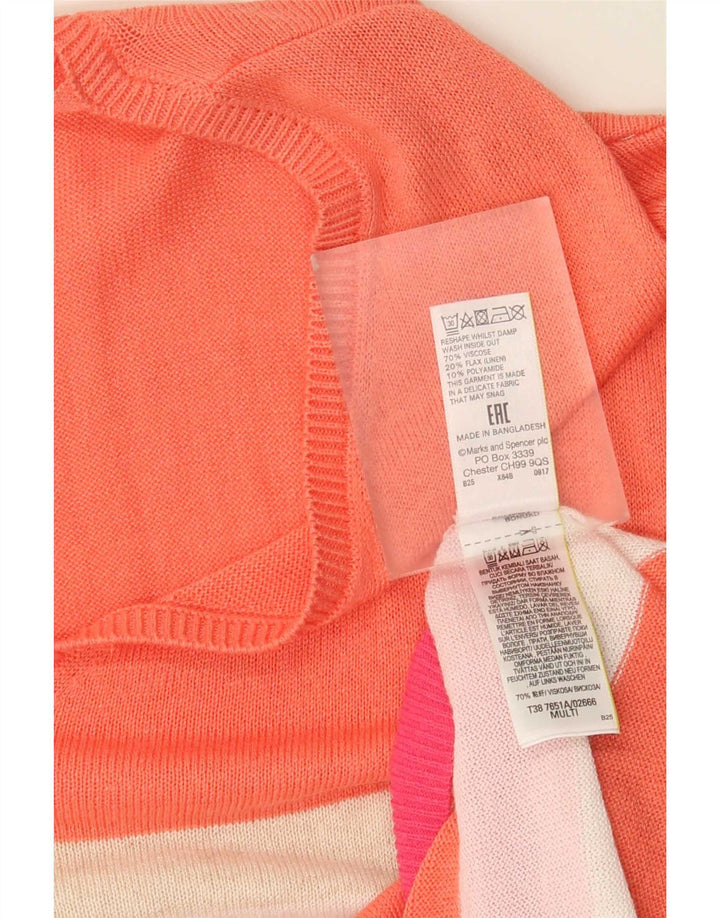 Marks & Spencer Pull col V pour femme UK 24 4XL Multicolore