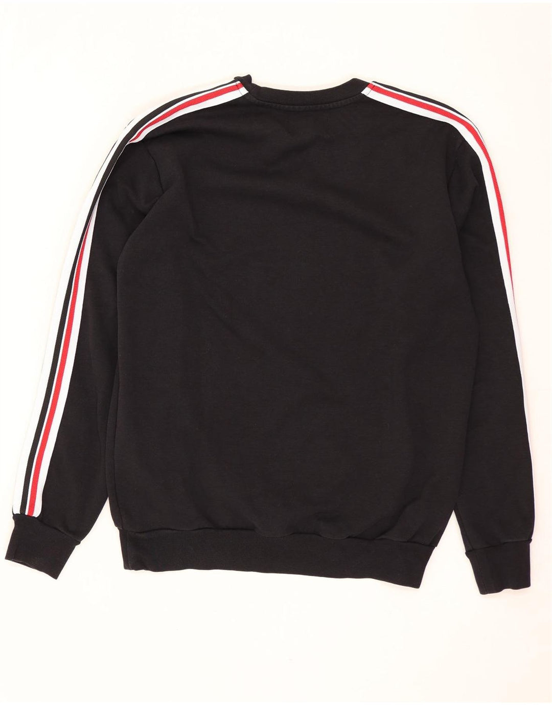 Zara Homme Sweatshirt Jumper Grand Coton Rayé Noir