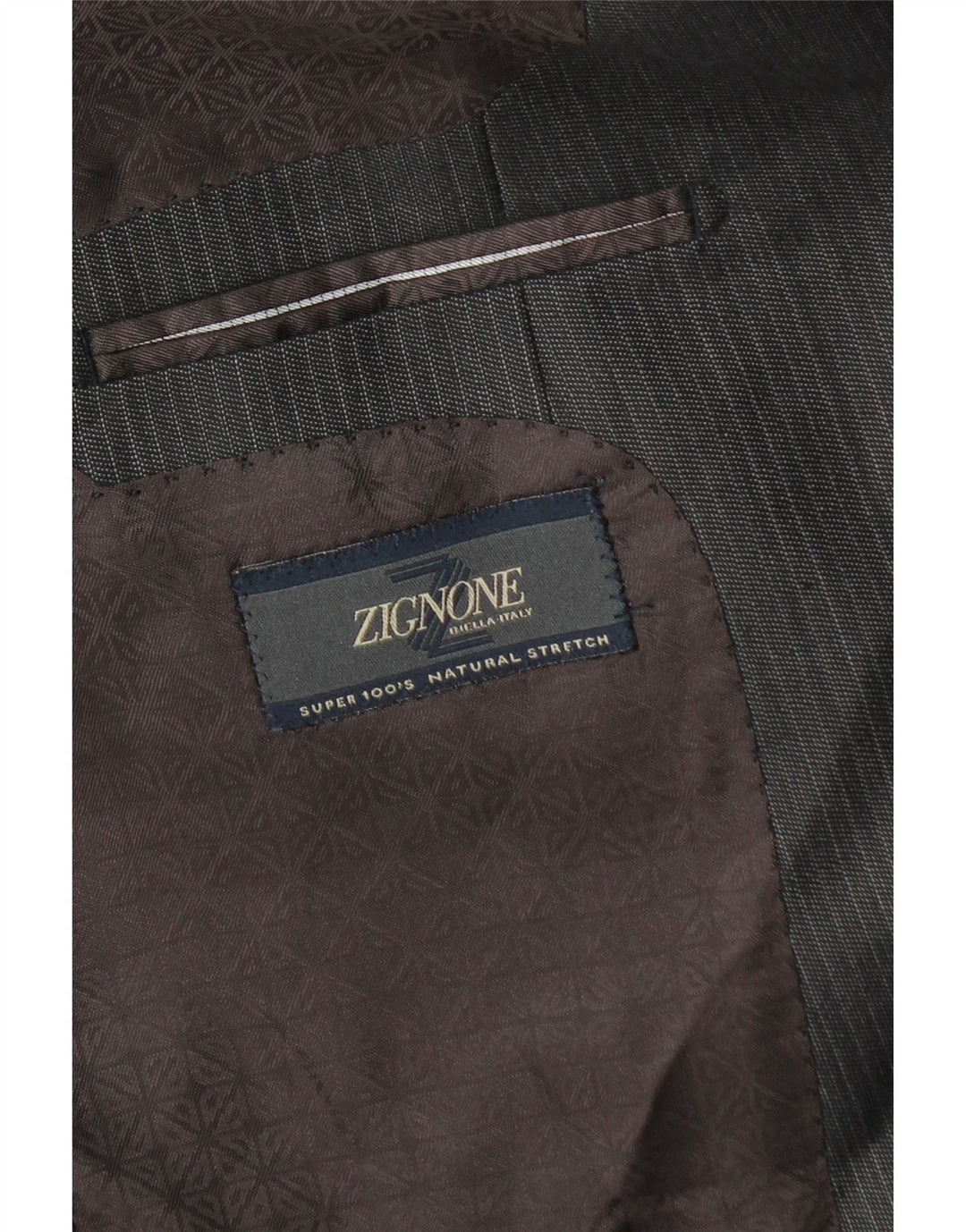 Zignone Veste blazer à 2 boutons pour homme UK 38 Gris moyen