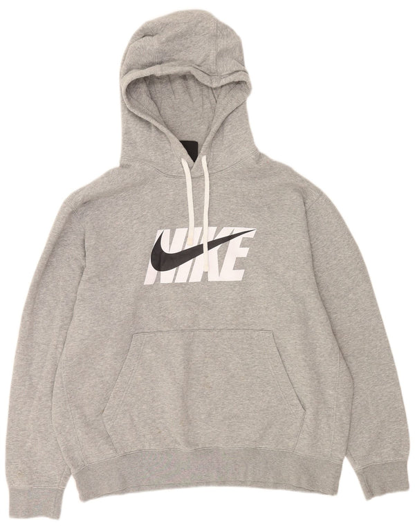 Nike Pull à capuche graphique pour homme XL en coton moucheté gris