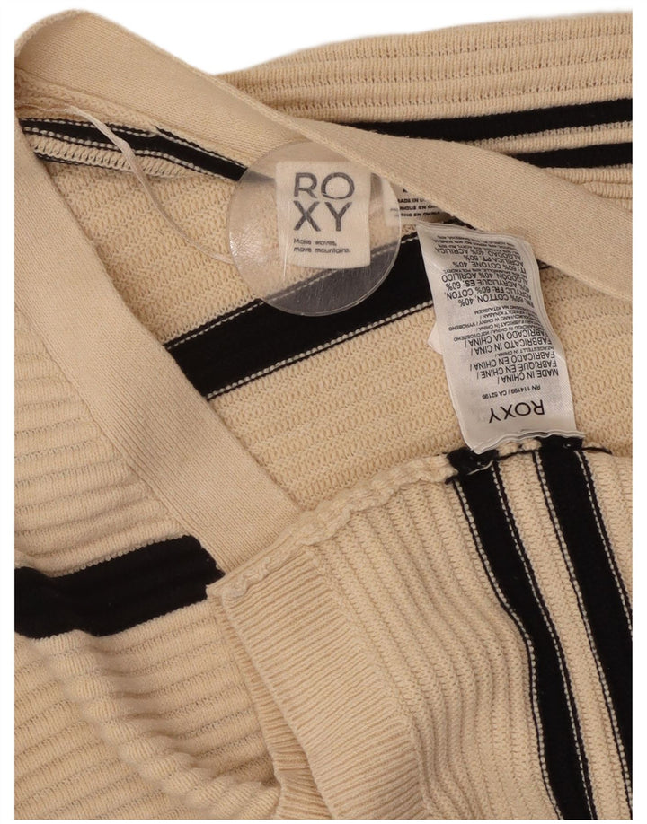 ROXY Cardigan long surdimensionné pour femme UK 10 Small Blanc cassé