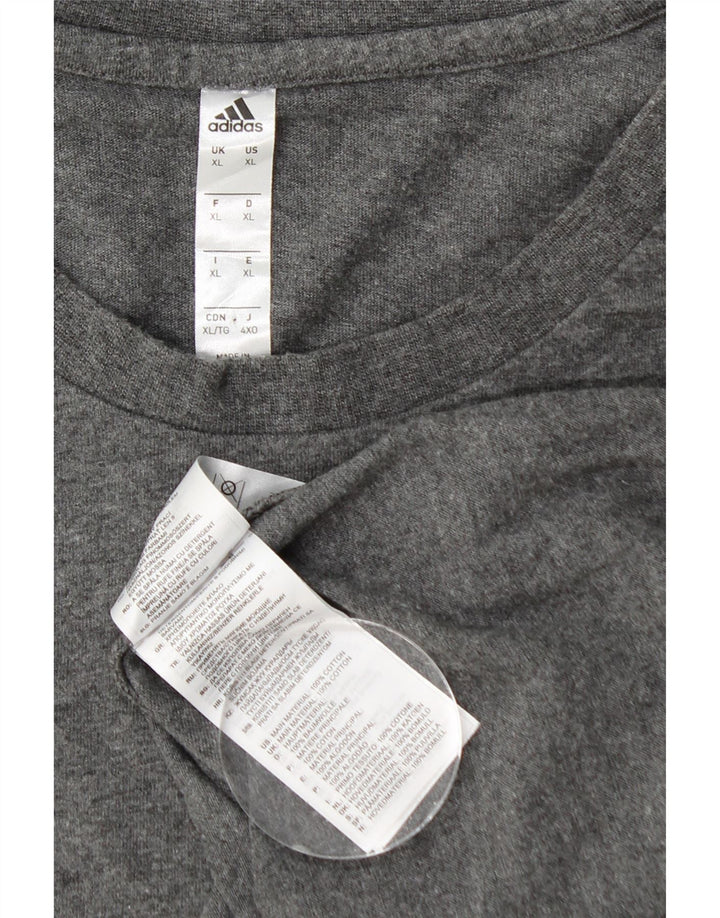ADIDAS Mens T-Shirt Top XL Grey Cotton