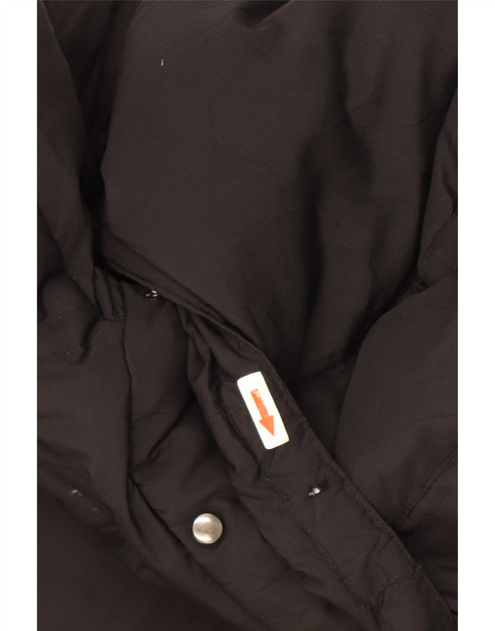 Fila Manteau rembourré à capuche pour femme UK 12 Medium Noir Polyester