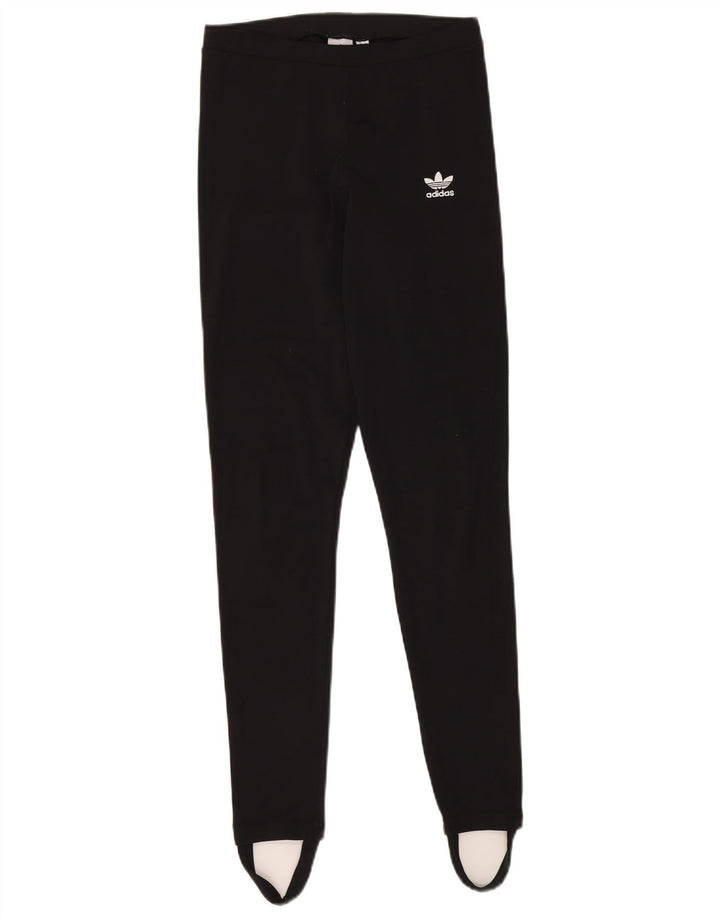 ADIDAS Leggings étriers pour femmes UK 10 Petit Noir Polyester