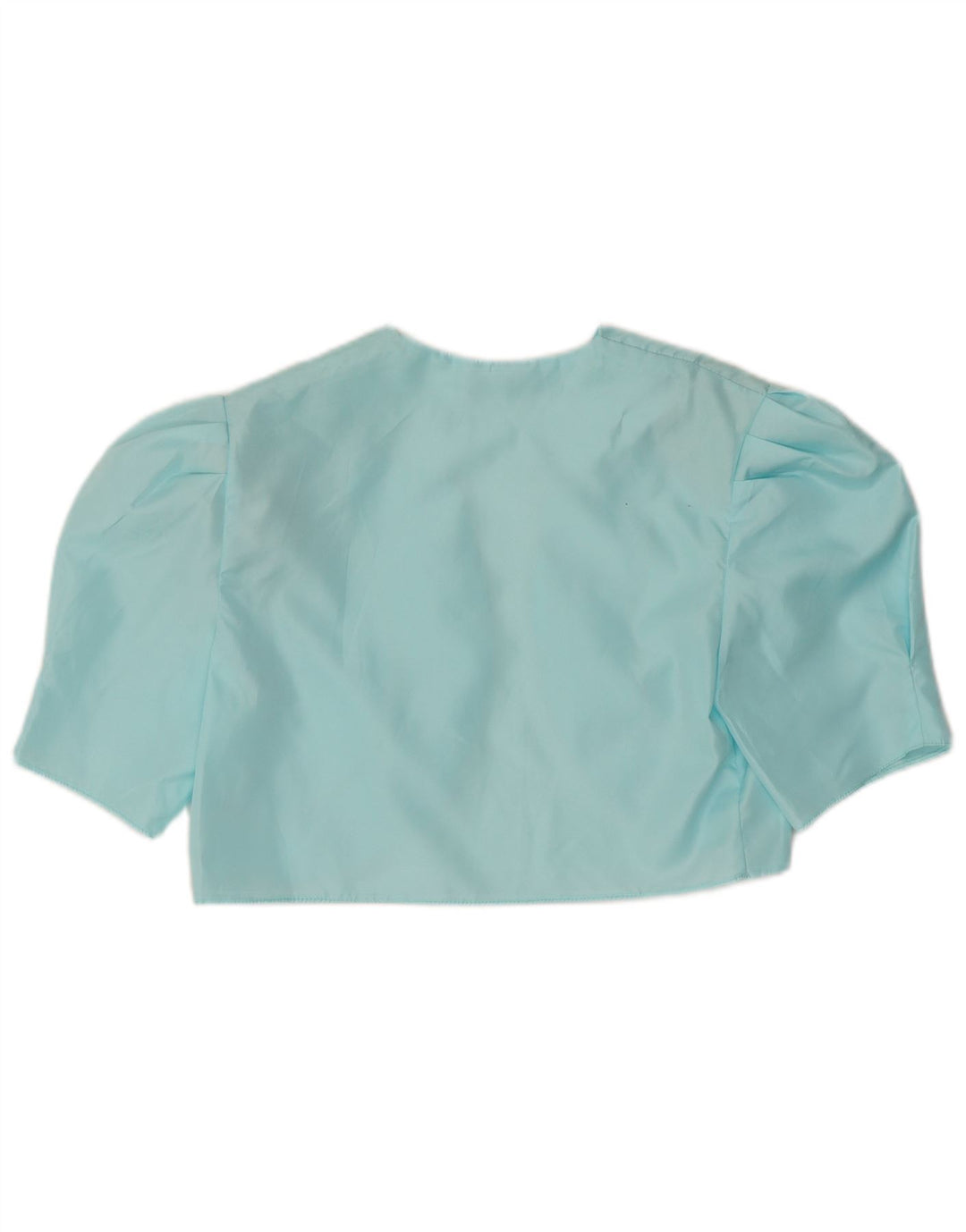 vintage Femmes Bolero Top UK 12 Polyester Bleu Moyen