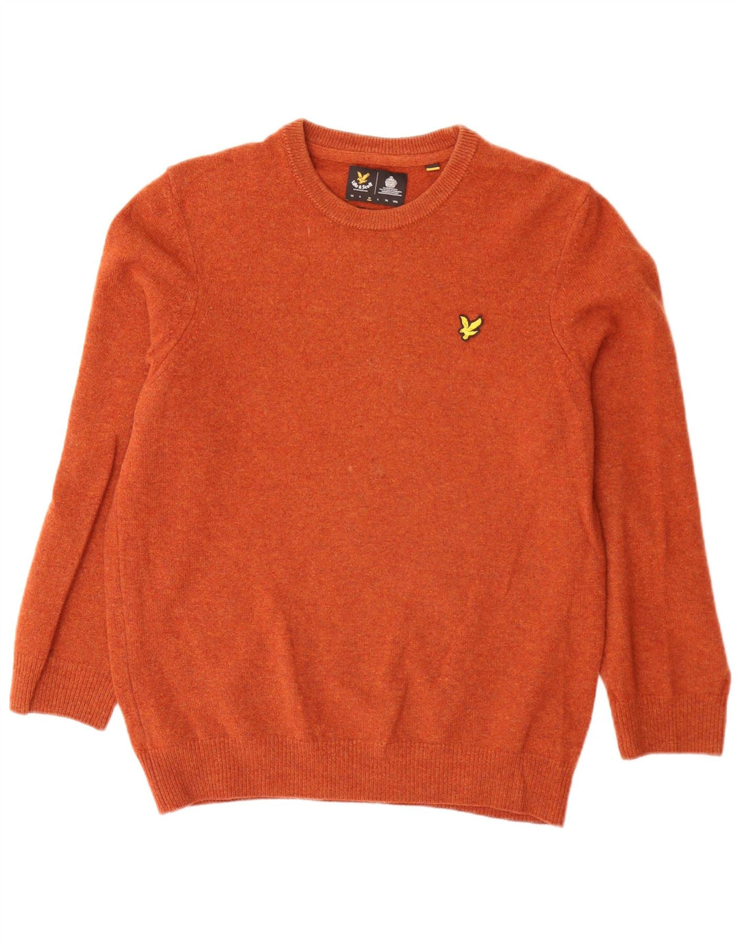 Lyle & Scott Pull ample à col rond pour homme Orange moyen